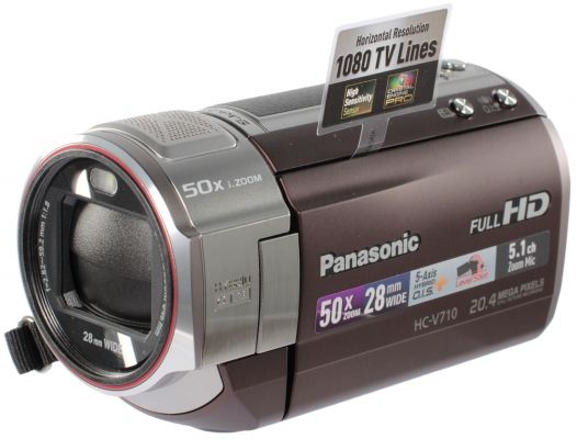 Видеокамера  PANASONIC  HC-V710 коричневый