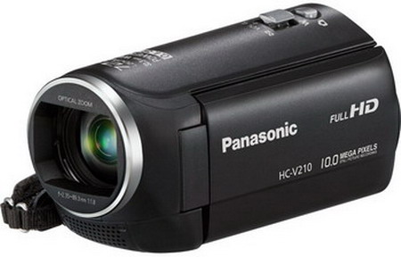 Видеокамера  PANASONIC  HC-V210 черный