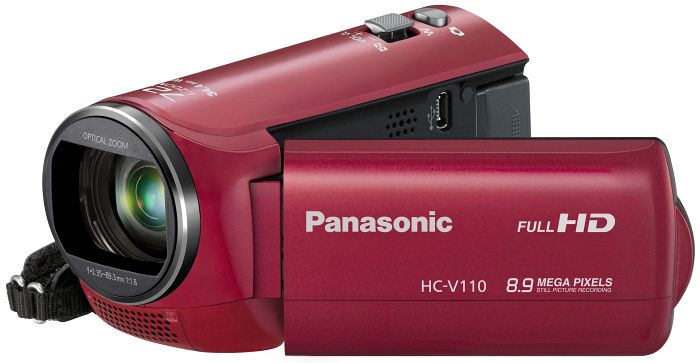 Видеокамера  PANASONIC  HC-V110 красный