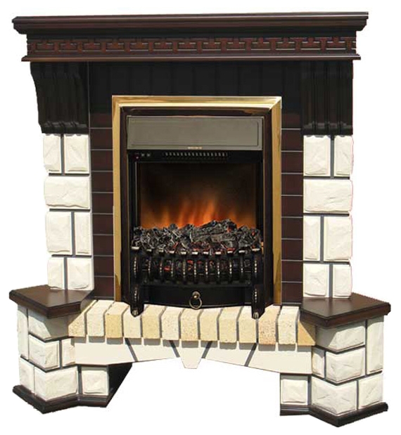 Комплект REAL FLAME Stone Corner NEW STD + Fobos/Majestic