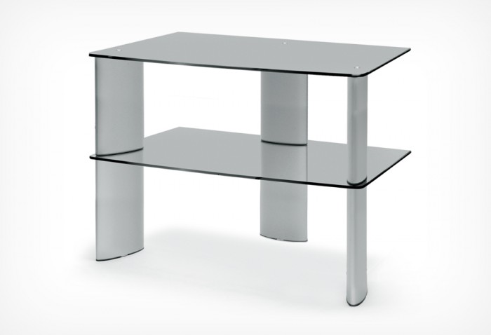 Тумба ТВ  HOLDER  TV-1785 алюминий+черн. стекло