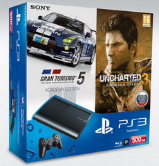 Приставка игр.  SONY  PS3 Super Slim 500 Гб + 2 игры