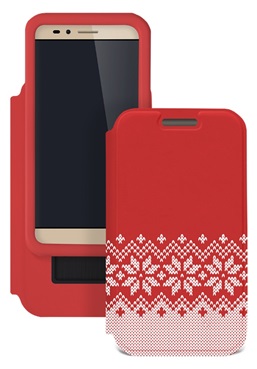 Чехол GRESSO 4,9-5,2" Лапландия-снежинки