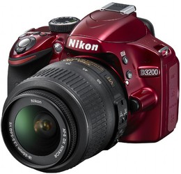 Фотоаппарат  NIKON  D3200 18-55 VR красный
