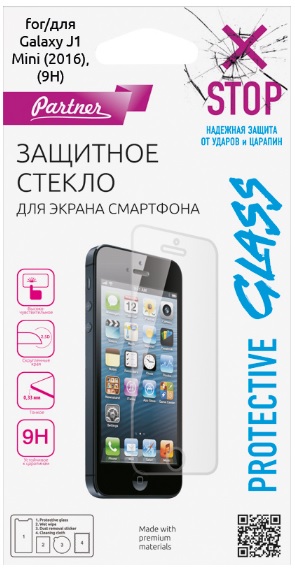 Стекло защитное PARTNER Samsung Galaxy J1 mini