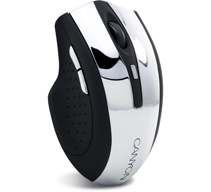 Мышь беспроводная  CANYON  CNL-CMSOW02 black/chrome