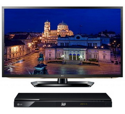 Телевизор LED  LG  42LM580T + Blu-Ray плеер  LG  BP 620