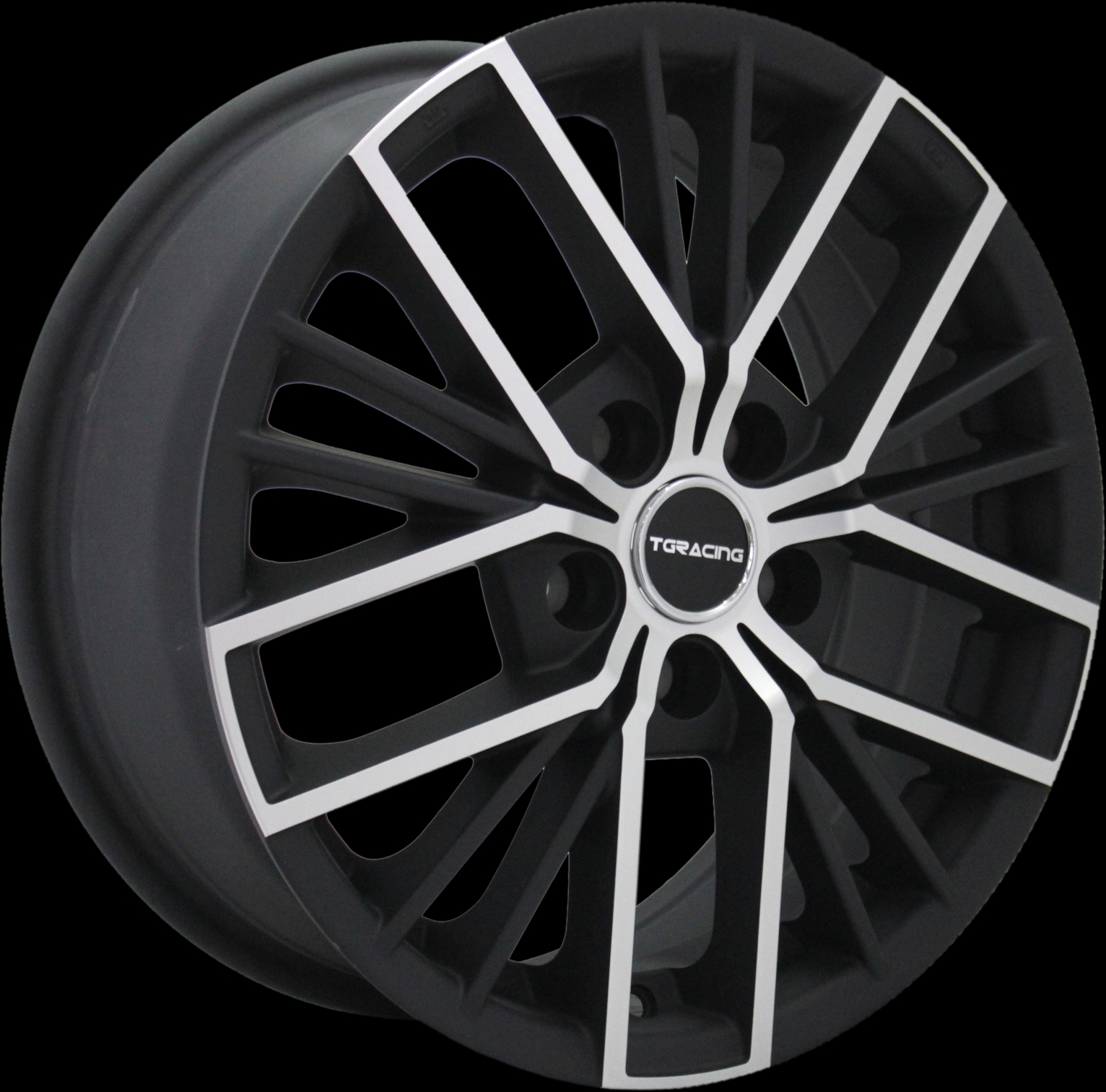 Диск автомобильный TGRACING LZ742 6.5X16/5X108 ET50 D63.3 MATT_BLACK_POL