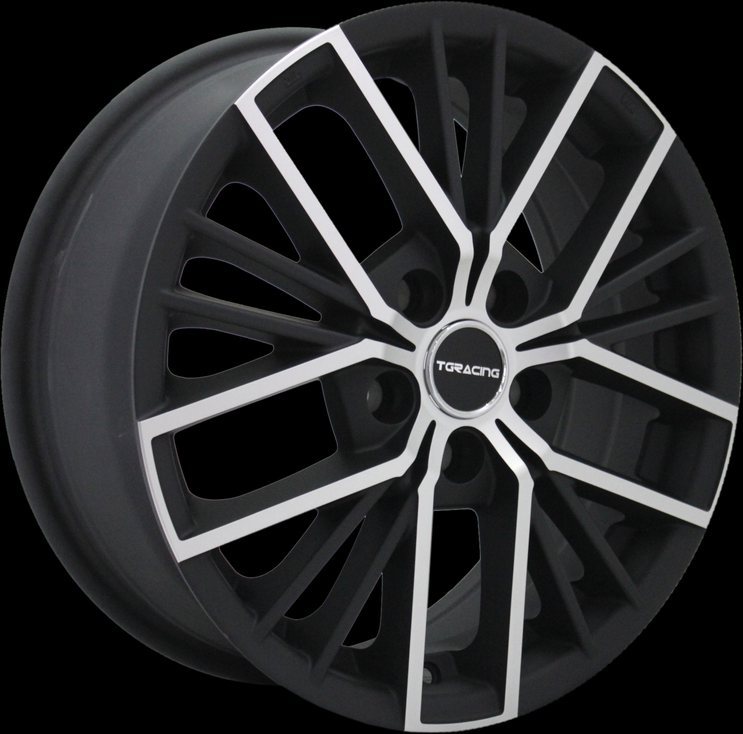 Диск автомобильный TGRACING LZ742 6.5X16/5X114.3 ET45 D60.1 MATT_BLACK_POL