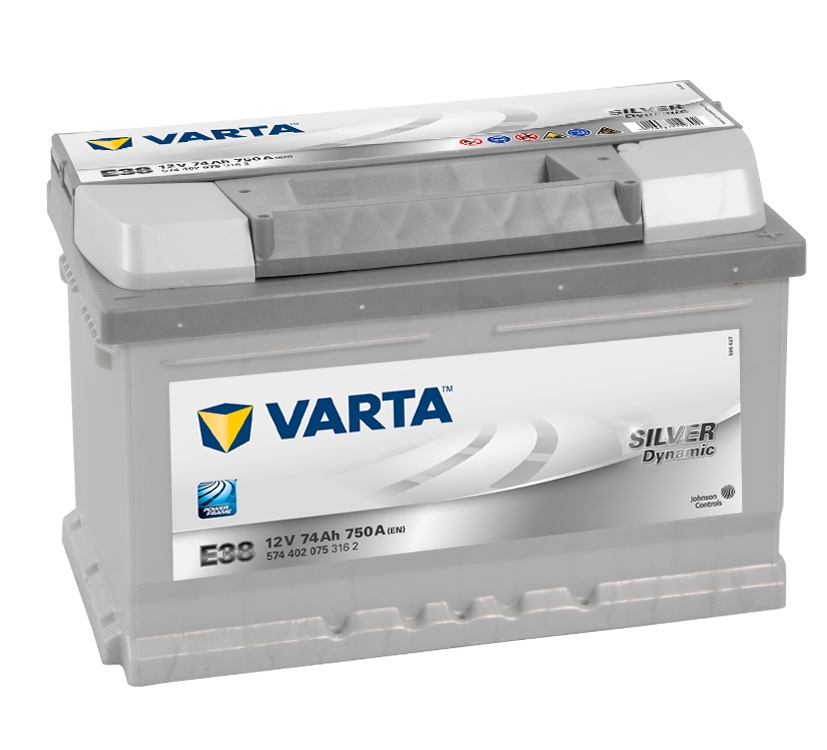 Аккумулятор VARTA Silver Dynamic 74 о.п. E38 (574 402 075) низк.