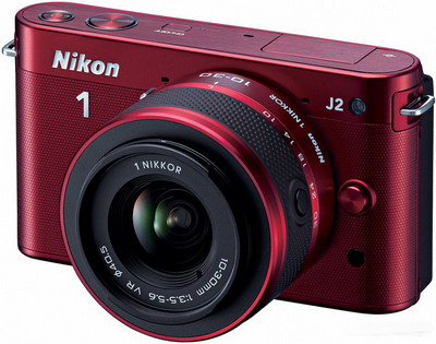 Фотоаппарат  NIKON  1 J2 Kit 10-30мм VR красный