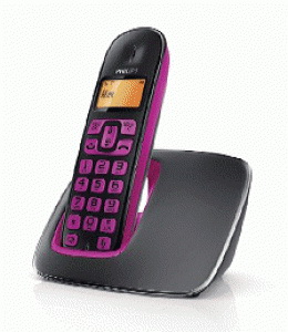 Радиотелефон  PHILIPS  CD1911P black/fuchsia