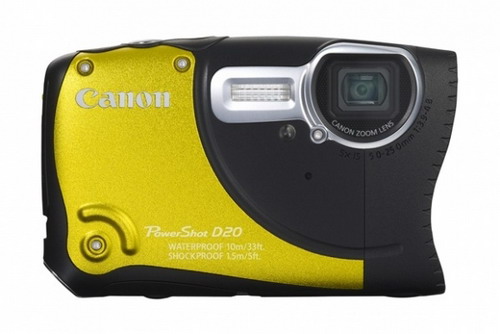 Фотоаппарат  CANON  D20 PowerShot желтый