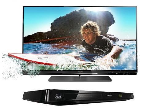 Телевизор LED  PHILIPS  42PFL6007T + Blu-Ray BDP3385K