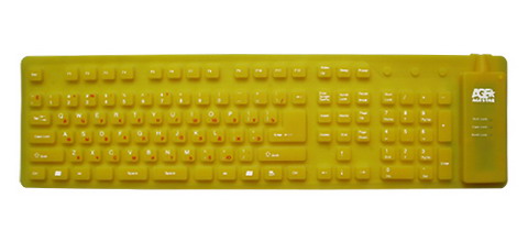 Клавиатура проводная  AGESTAR  AS-HSK810FA yellow USB+PS/2