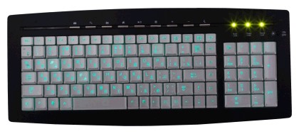 Клавиатура проводная  GEMBIRD  KB-9635LU-R silver/black USB