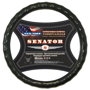 руль AZARD Оплетка на виниловая SENATOR New York "L" (d=40см) /КАРБОН/