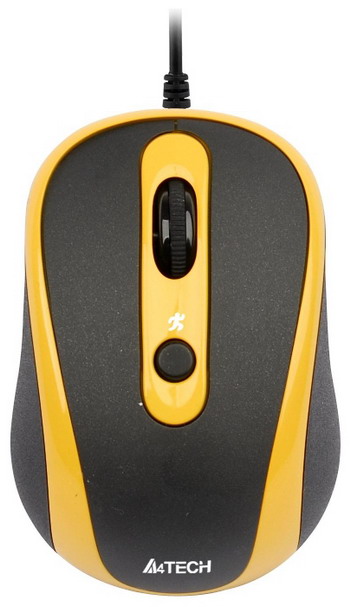 Мышь проводная  A4TECH  N-250X-3 black/yellow