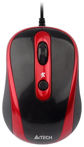 Мышь проводная  A4TECH  N-250X-2 black/red