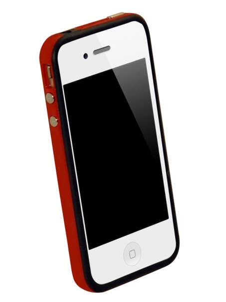 Бампер  CLEVER CASE  EdgeFort iPhone 4/4S красный+черный