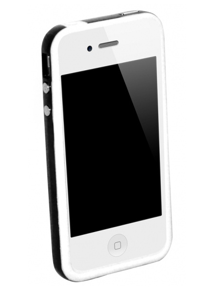 Бампер  CLEVER CASE  EdgeFort iPhone 4/4S белый+черный