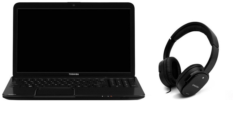 Ноутбук  TOSHIBA  L850-C9K + наушники
