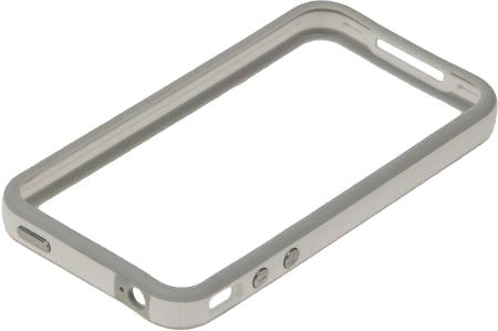 Чехол  DEPPA  iPhone 4/4S Bumper прозрачный/белый кант