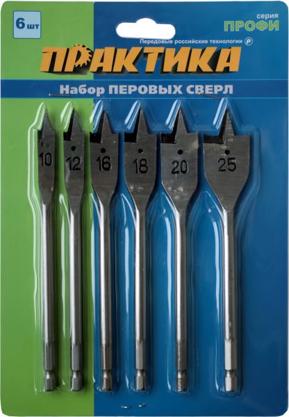 Набор сверл  ПРАКТИКА  перо 6шт. (774-368)