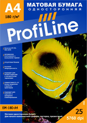 Фотобумага  PROFILINE  Matt A4 180 г/м.кв 25 л.