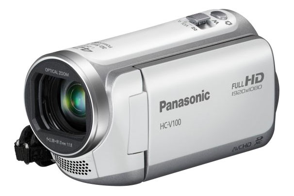 Видеокамера  PANASONIC  HC-V100 белый