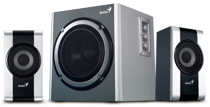 Акустическая система  GENIUS  SW-HF 2.1 1200 black&silver