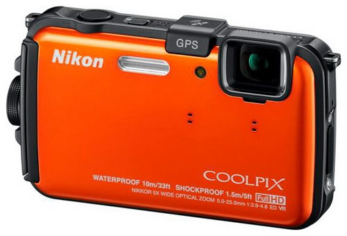 Фотоаппарат  NIKON  AW100 CoolPix оранж