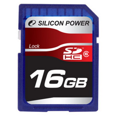 SD карта 16 Gb   SILICON POWER  class 6 SDHC