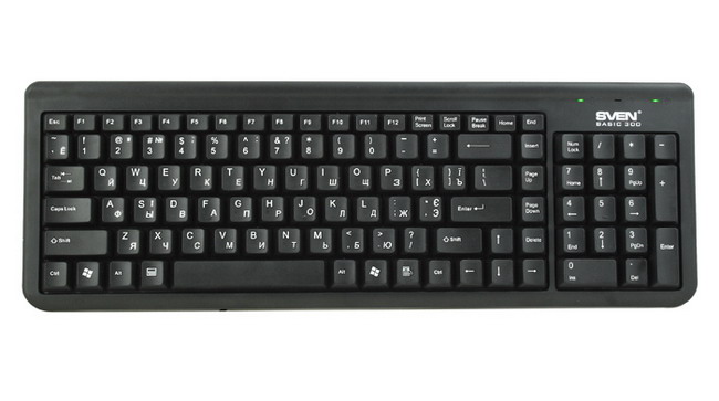 Клавиатура проводная  SVEN  300 Basic PS/2 black