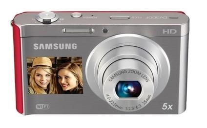 Фотоаппарат  SAMSUNG  EC-DV300 серебр.-красный
