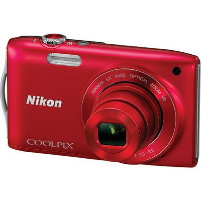 Фотоаппарат  NIKON  S3300 CoolPix красный