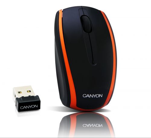 Мышь беспроводная  CANYON  CNR-MSOW03N black/orange