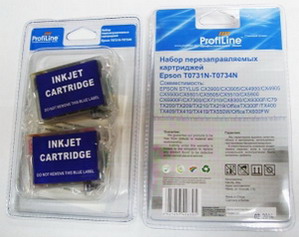 Набор картриджей  PROFILINE  Epson T0731N-T0734N