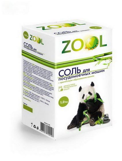 Соль  ZOOL  для посуд.маш. 1кг (ZL-398)  + 1 кг в подарок