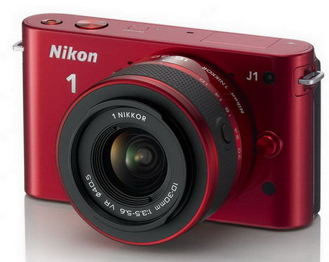 Фотоаппарат  NIKON  1 J1 Kit 10-30мм VR красный