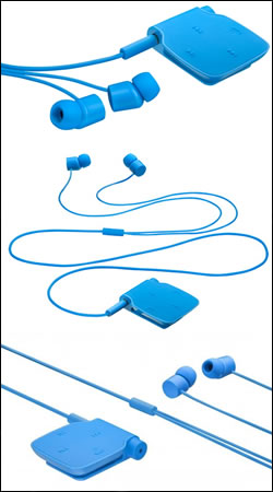 Bluetooth-гарнитура  NOKIA  BH-111 голубой