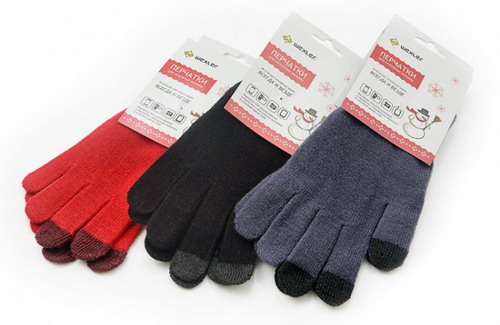 Перчатки  для сенсорных экранов  WEXLER  grey р.M