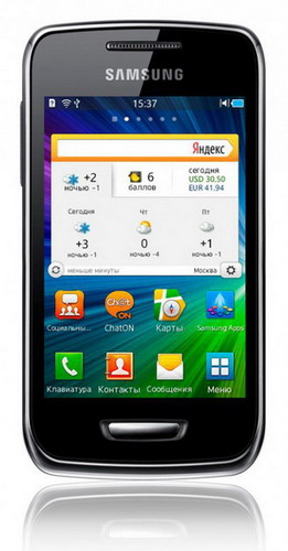 Смартфон  SAMSUNG  GT-S5380 Wave Y sand silver