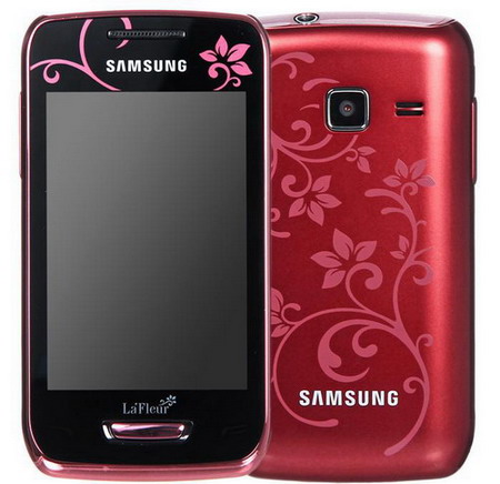 Смартфон  SAMSUNG  GT-S5380 Wave Y red La Fleur