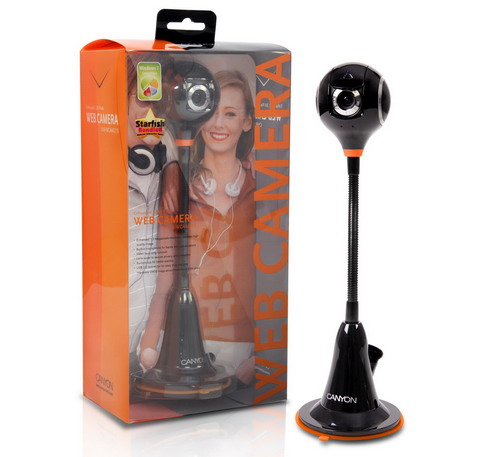 Веб камера  CANYON  СNR-WCAM213 black/orange