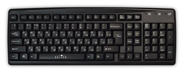 Клавиатура проводная  OKLICK  110M Standart USB black