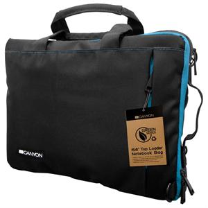 Сумка для ноутбука  CANYON  15.6" черно-голуб. (SBCNFNB01BL)