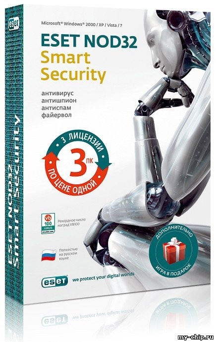 Антивирус  ESET  NOD32 Smart Security 3ПК 1г