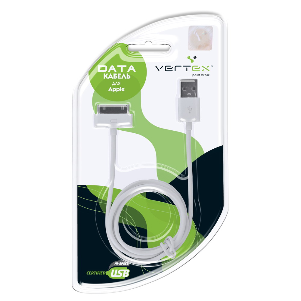 Кабель  VERTEX  iPad/iPhone/iPod 2100mA