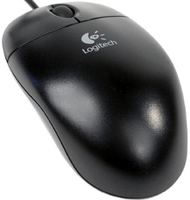Мышь проводная  LOGITECH  Optical Black PS/2 (953688-1600)